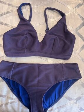 Ribbed Deep Navy Bikini Set